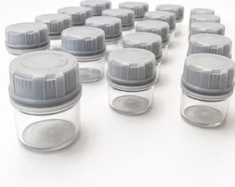 Small Clear Glass Jars with Child-Resistant Caps | Mini Sample Containers (25 pieces)