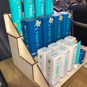 3-Tier Laser Cut Wood Display Stand: Craft Fair Vendor Display