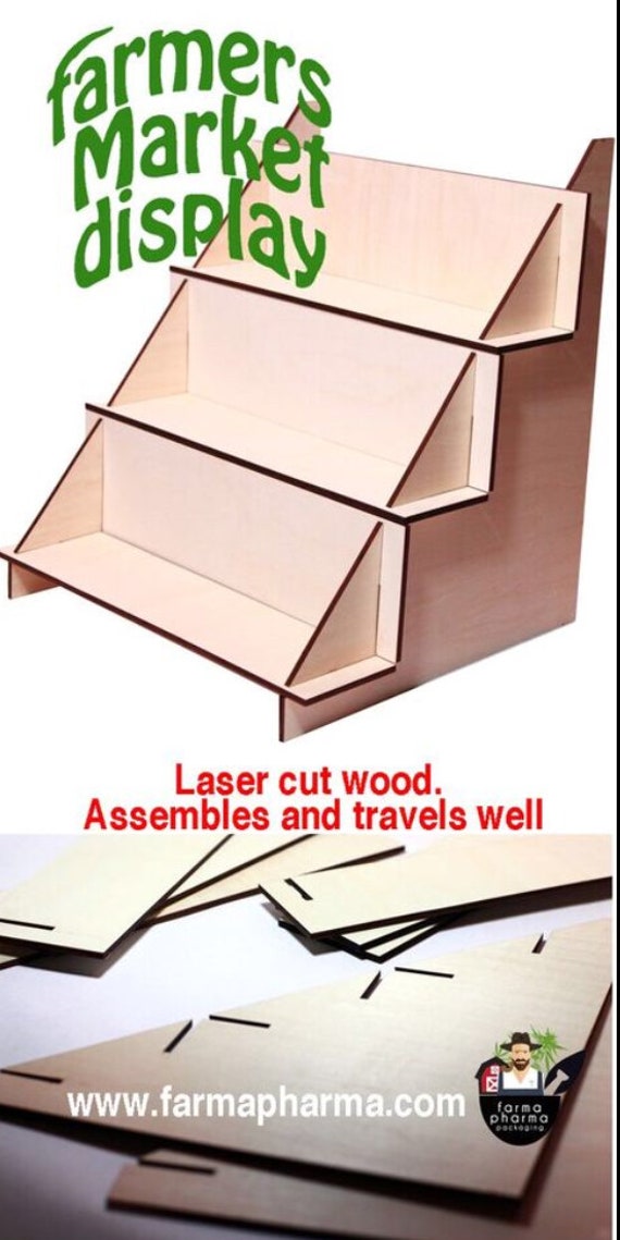 Small Wood Display Shelf: Craft Fair & Market Stand