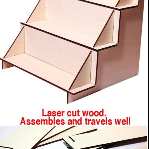 Small Wood Display Shelf: Craft Fair & Market Stand