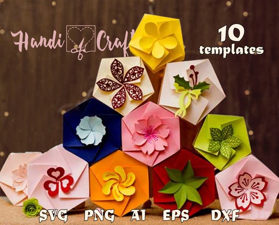 ähnliche Artikel Wie 10 Papier Vorlagen Svg Box Für