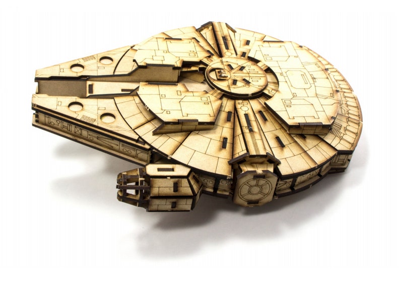 Millennium falcon star wars lasercut model kit Cut files Etsy