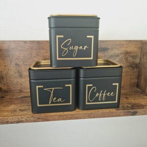 Stackable tea coffee sugar canisters sales