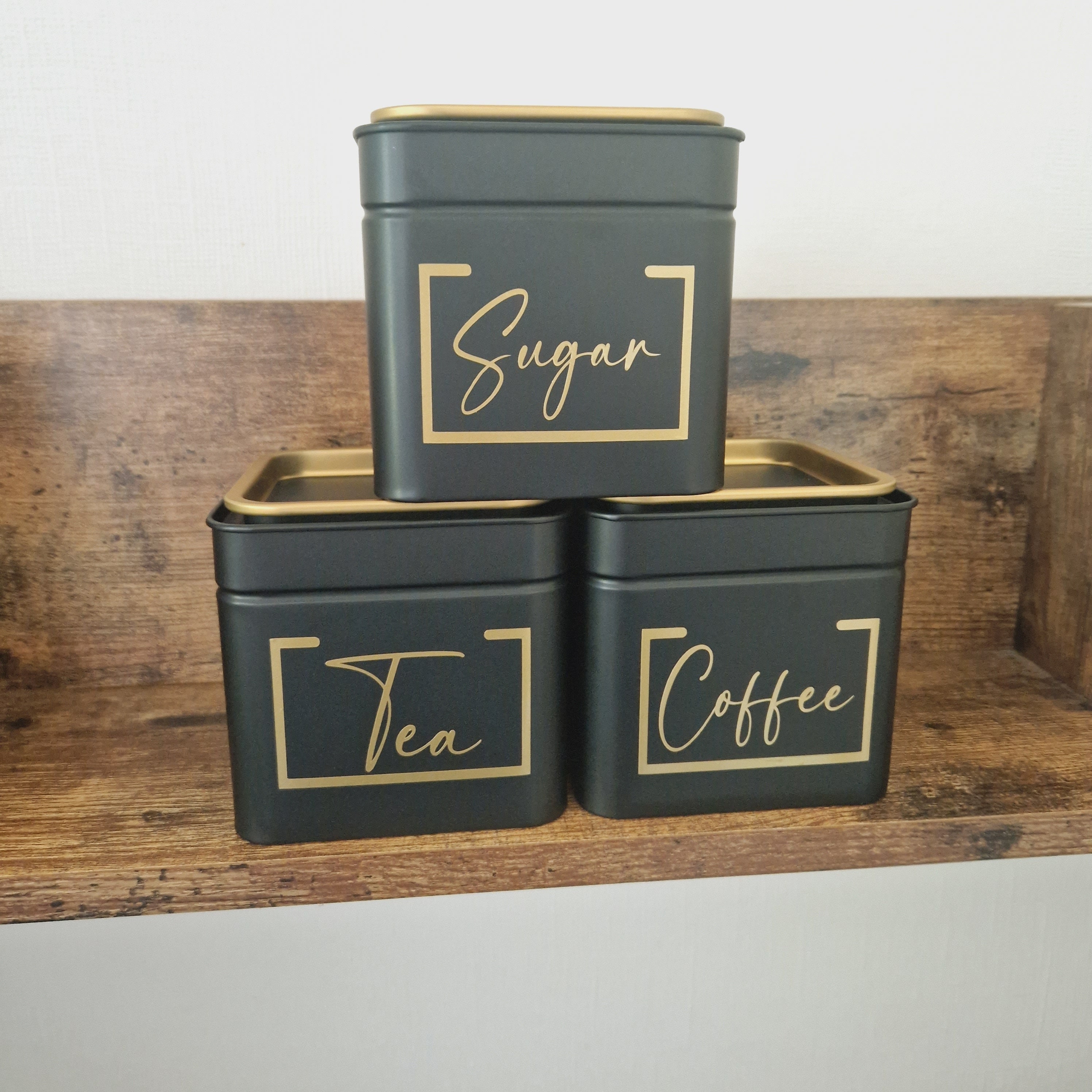 Stacking tea sale coffee sugar jars