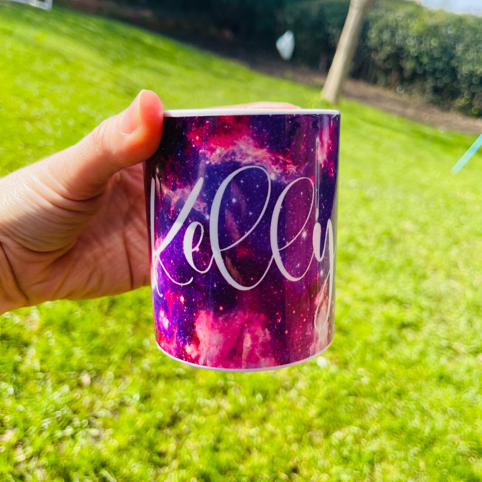 Personalised Galaxy Space Theme Mug Purple Blue Galaxy Etsy