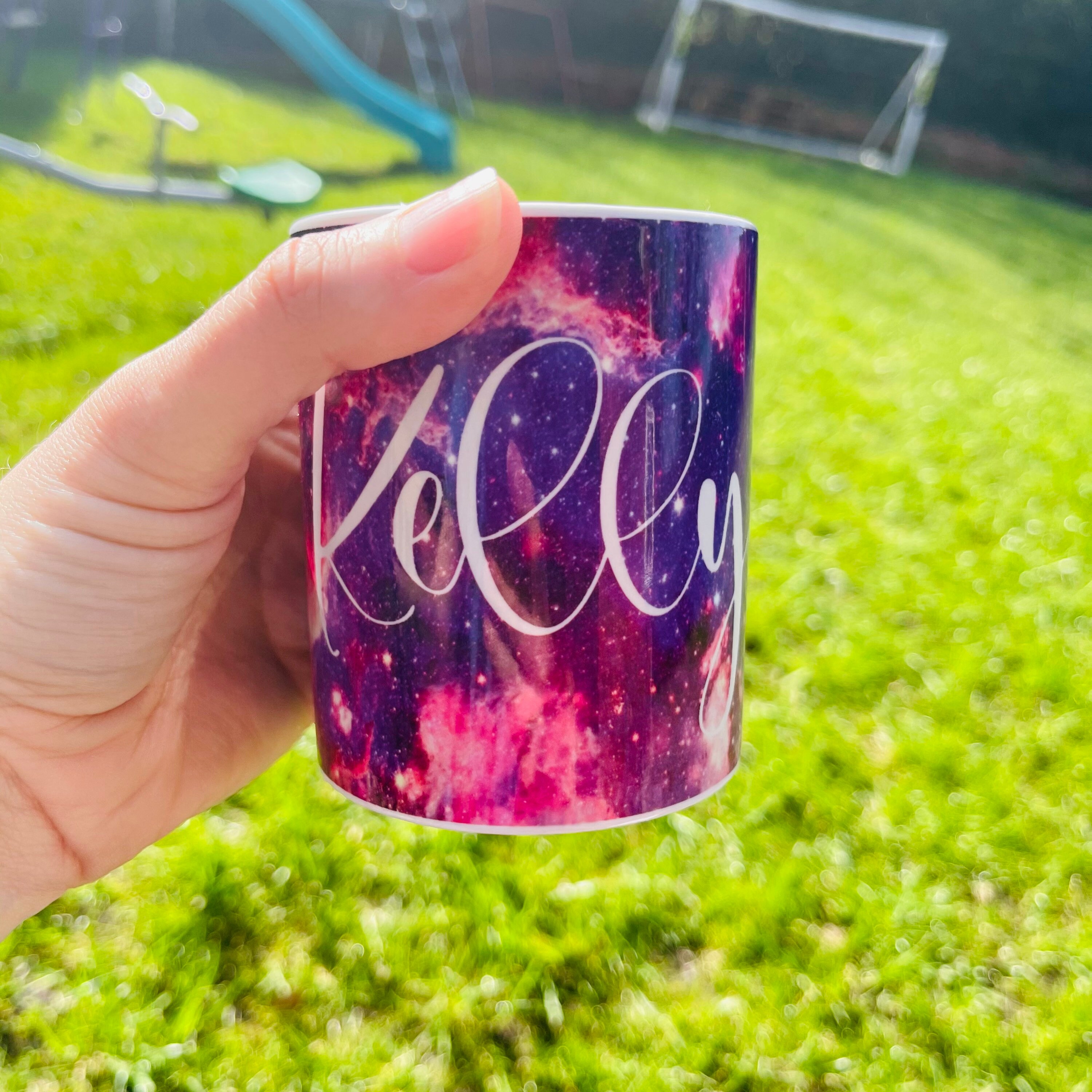 Personalised Galaxy Space Theme Mug Purple Blue Galaxy Etsy