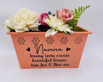 Personalised Mothers Day Large Planter - Gift For Mum Mummy Grandma Nain - Indoor Plant Pot - House Gift - Birthday Gift - Mothers Day Gift