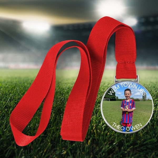 Foto personalizada Medalla de fútbol, medalla deportiva, medalla de baile, fin de temporada, medalla de cumpleaños, medalla de equipo, medalla de ganadores, regalo para niños, cualquier foto