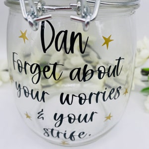 Personalised Worry Jar, Child's Positivity Jar, Well Being, Mindfulness Jar, Anxiety, Happy Jar, Affirmations, Worry Strife, Mental Health image 3