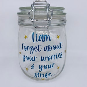 Personalised Worry Jar, Child's Positivity Jar, Well Being, Mindfulness Jar, Anxiety, Happy Jar, Affirmations, Worry Strife, Mental Health image 6