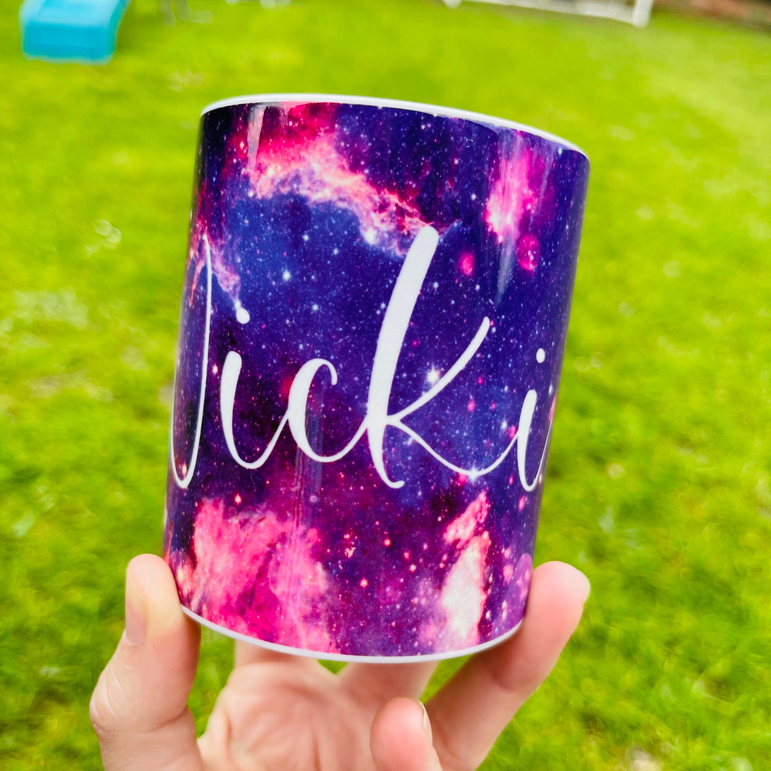 Personalised Galaxy Space Theme Mug Purple Blue Galaxy Etsy