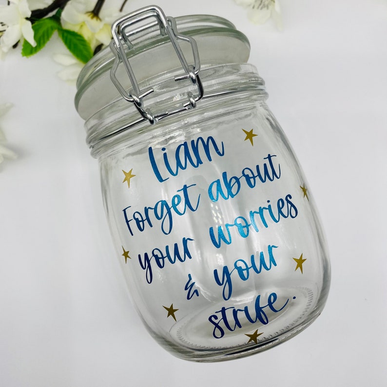 Personalised Worry Jar, Child's Positivity Jar, Well Being, Mindfulness Jar, Anxiety, Happy Jar, Affirmations, Worry Strife, Mental Health image 5