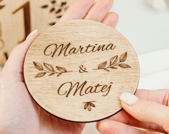 Coasters and table numbers set, coasters set, unique wedding table numbers, table numbers wedding, wood wedding coaster, unique wedding