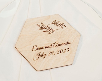 Wedding Favors in Bulk - Personalized Gift Coaster Favors - Rustic Wedding Favors for Guests- Wedding Shower Favors - Wedding Gift Coasters