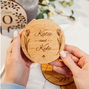 Unique wedding favor, wedding coaster favors, wood coaster wedding favor, wedding favors for guests in bulk, save the dates rustic, boho