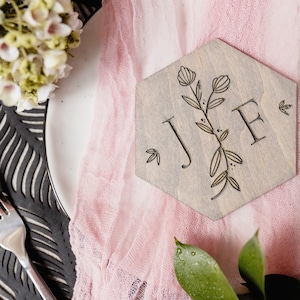 Cute coaster - Wedding coaster - Wedding Favors in Bulk - Personalized Gift Coaster Favors - Wedding Favor Sign  - Monogram Coasters