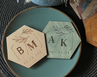 Décoration de mariage - Signe de faveur de mariage - Sous-verres personnalisés - Fête de faveurs de mariage - Faveurs de mariage pour les invités en vrac - Signe de faveur de mariage