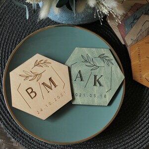 Wedding decor for table, wedding decor rustic, sage green wedding decor, wedding favors for guests in bulk, wood coaster wedding favor