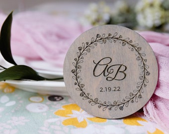 Wedding Favors in Bulk - Personalized Gift Coaster Favors - Rustic Wedding Décor - Wedding Shower Favors - Wedding Gift Coaster Set