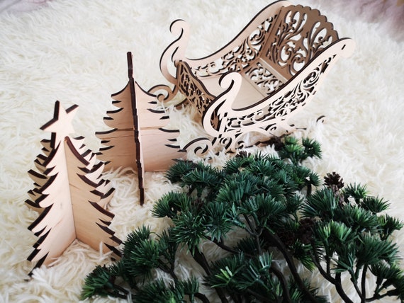 Santa Sled Sleigh Santa S Mini Small Wooden Sleigh Sleigh Etsy
