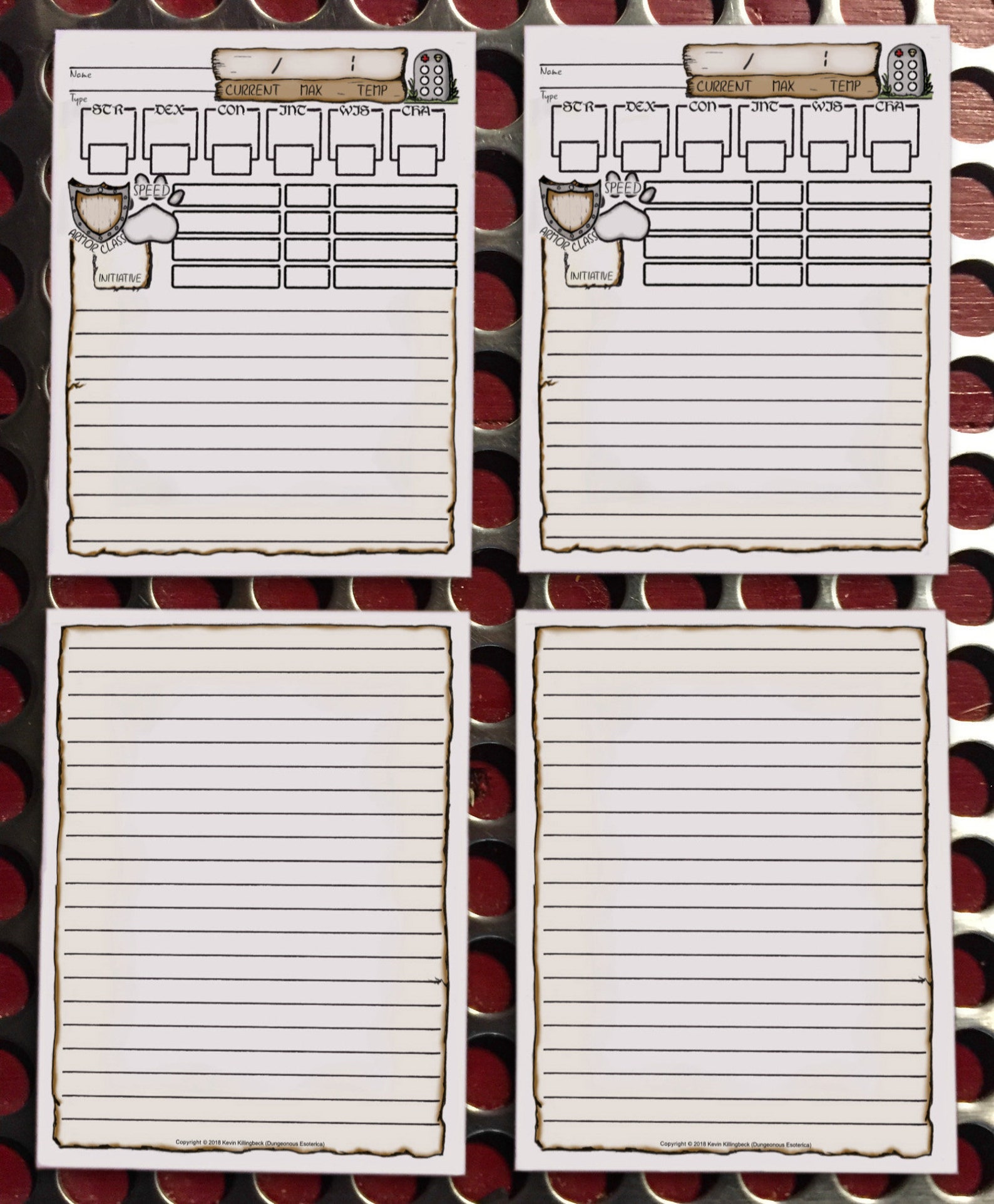 D&D Companion Sheet 1/4 Printable Dungeons and Dragons Etsy