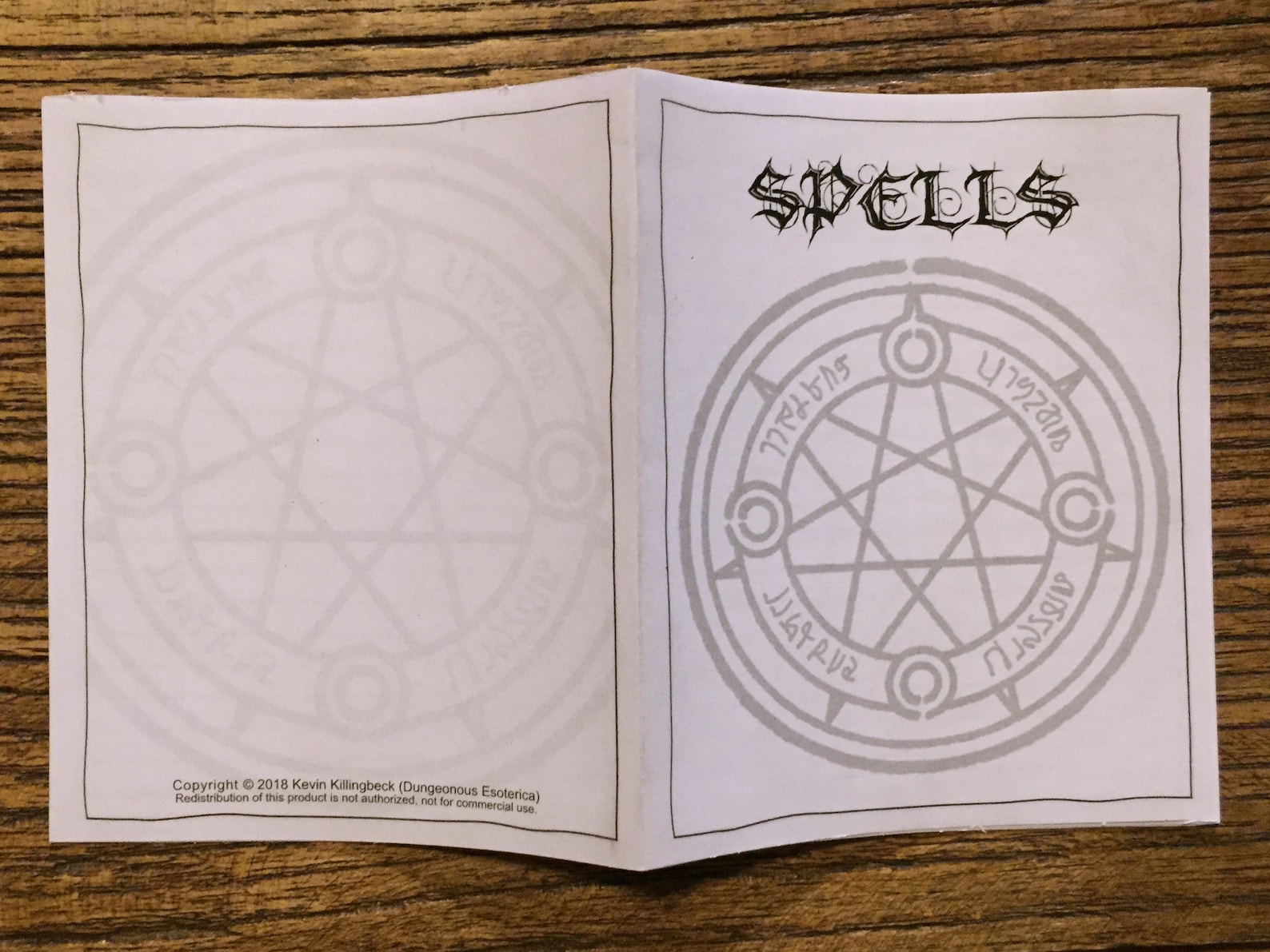 D&amp;D Mini Spell Booklet Printable Dungeons and Dragons | Etsy