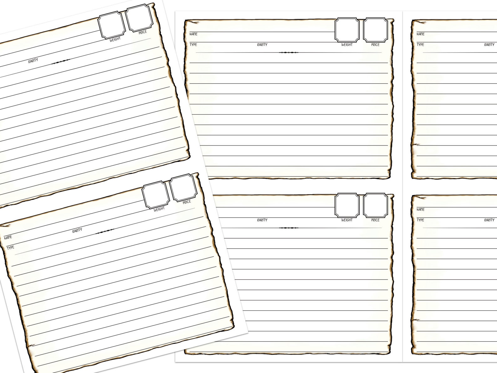 D&amp;D 5e Magic Item Sheet Template Printable Dungeons and - Etsy