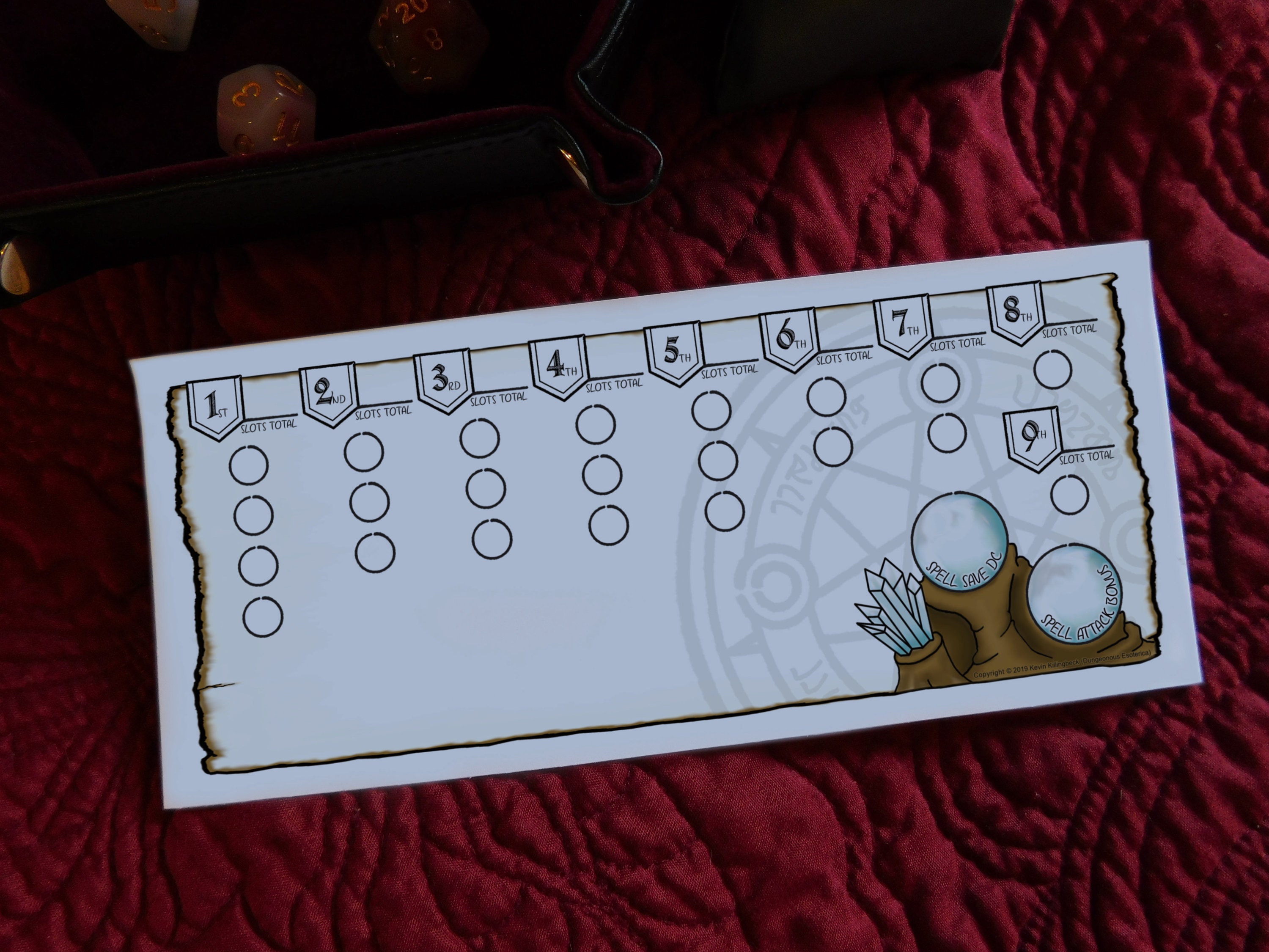 DD 5e Spell Slot Trackers Printable Dungeons and Dragons Temperament Sheet DM Equipment DnD Function Actively playing Video game graphic about Printable Dm Screen 5e Pdf titled DD 5e Spell Slot Trackers Printable Dungeons and Dragons Personality Sheet DM Equipment DnD Purpose Participating in Sport