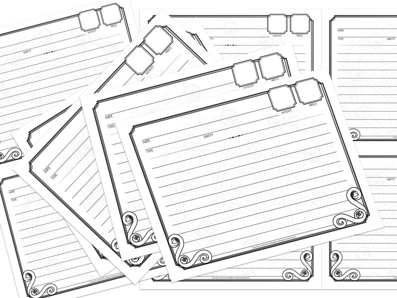 Beholder D&D 5e Magic Item Sheet Template Printable Dungeons Etsy