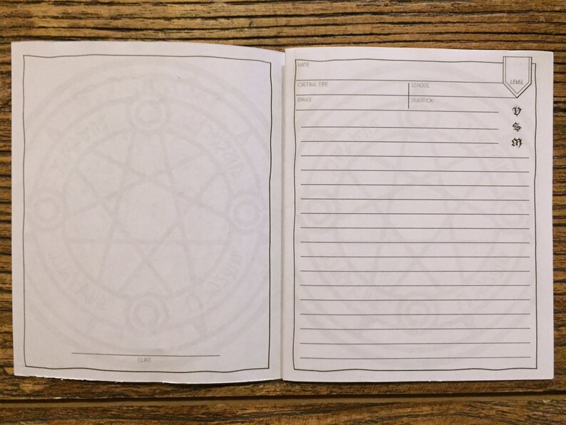 D&amp;D Mini Spell Booklet Printable Dungeons and Dragons - Etsy UK