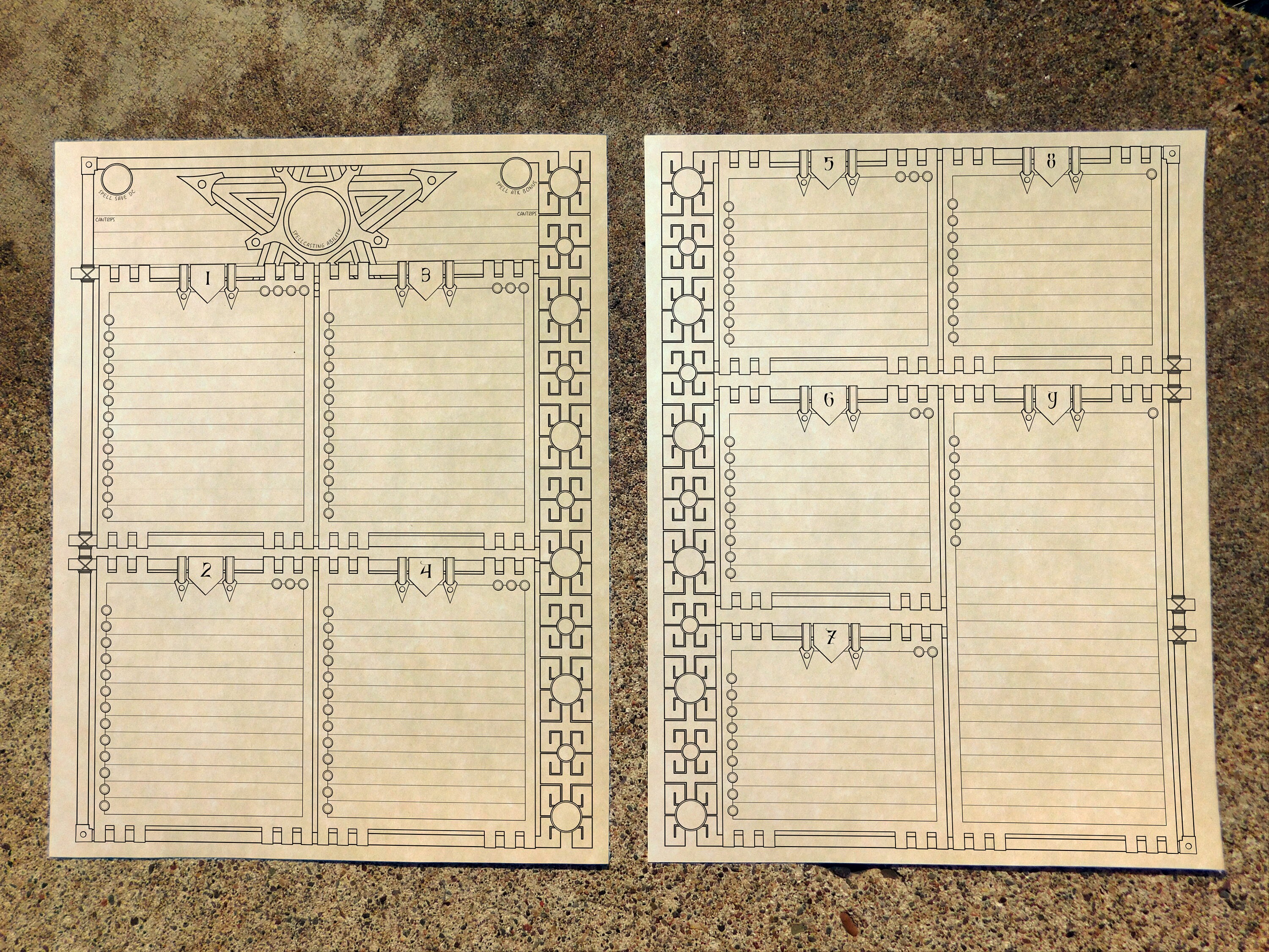 D&amp;D 5e Character Sheets 2021 8.5x11 Full Size Printable - Etsy