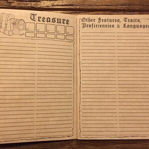 D&amp;D 5e Character Booklet Printable Dungeons and (Instant Download) - Etsy