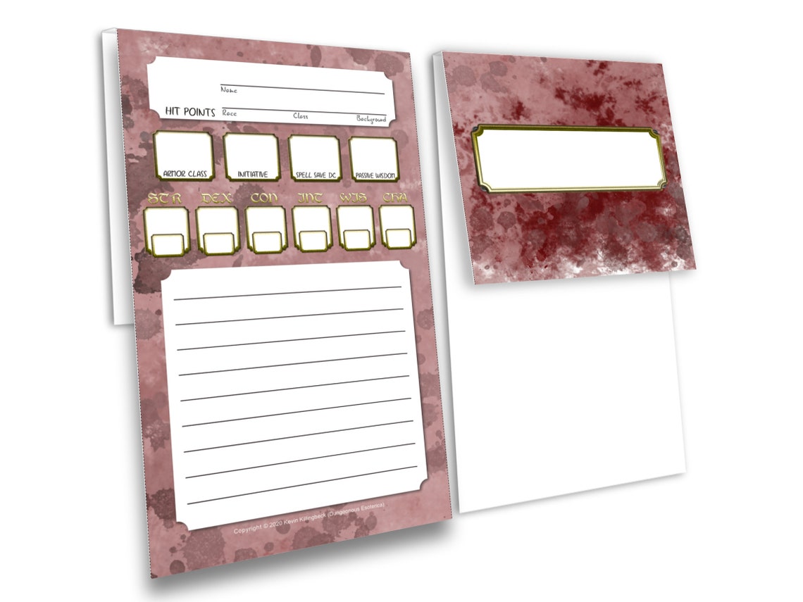 D&D 5e Initiative Tracker Set Printable Dungeons and Dragons - Etsy