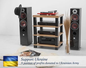 Ukraine / Wooden Audio Rack / AV Stand / Studio Rack / Adlux Vinyl Stand