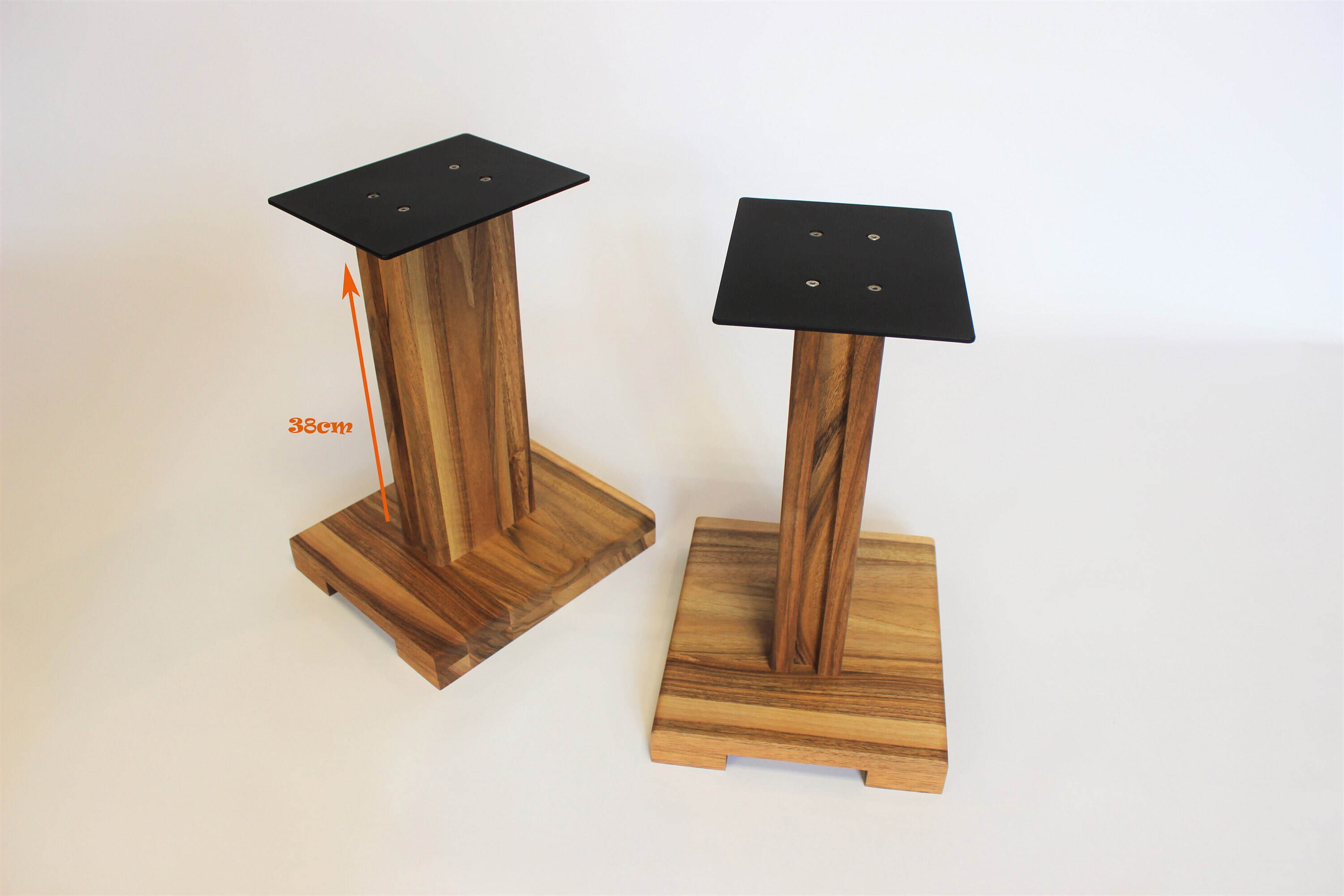 A Pair of Wooden Speaker Stands ADLUX BASE SS1 Walnut Etsy