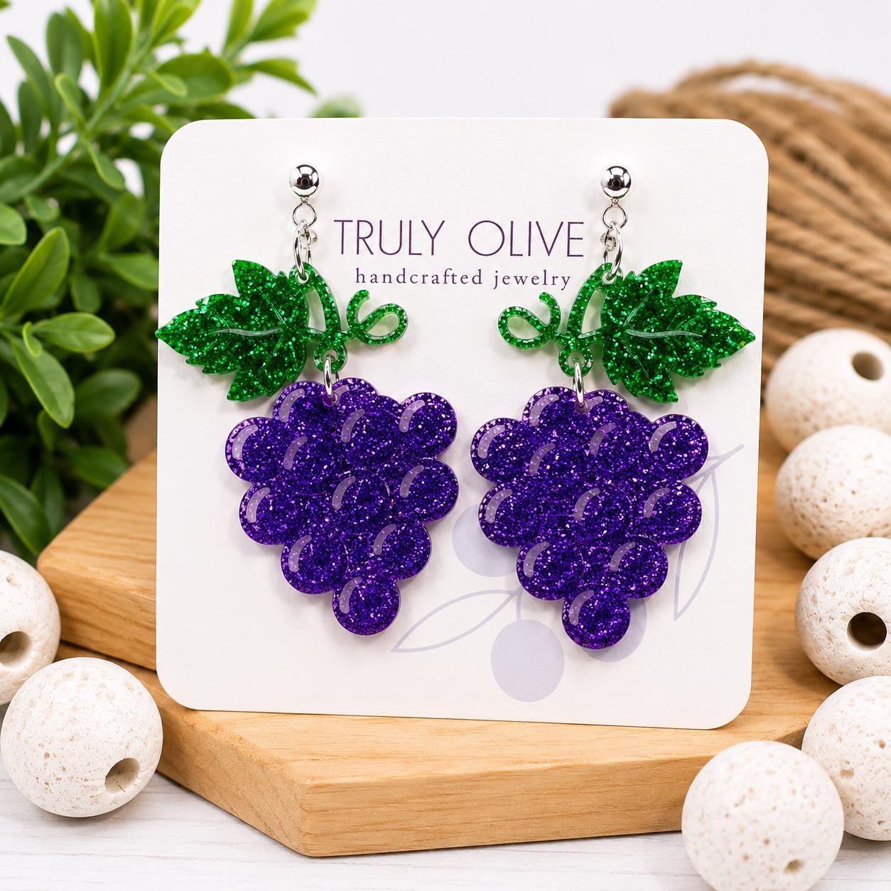 Grapes Earrings - Etsy
