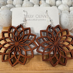 Stylish and Durable Wood Earrings for Lasting Accessories | Wood Statement Earrings For Women | Lightweight Wooden Earrings | Jewelry Gift