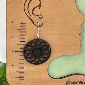Earrings Gifts for Women, Wooden Earrings Gifts, Wood Boho Earrings, Lightweight Earrings, Dangle Wooden Earrings, Same Day Shipping