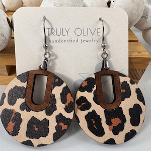 Leopard Print Earrings | For Mom and Daughter | Special Gift| Gift For Girlfriend | Gift for Mom | Gift For Daughter | Boho Dangle Earrings