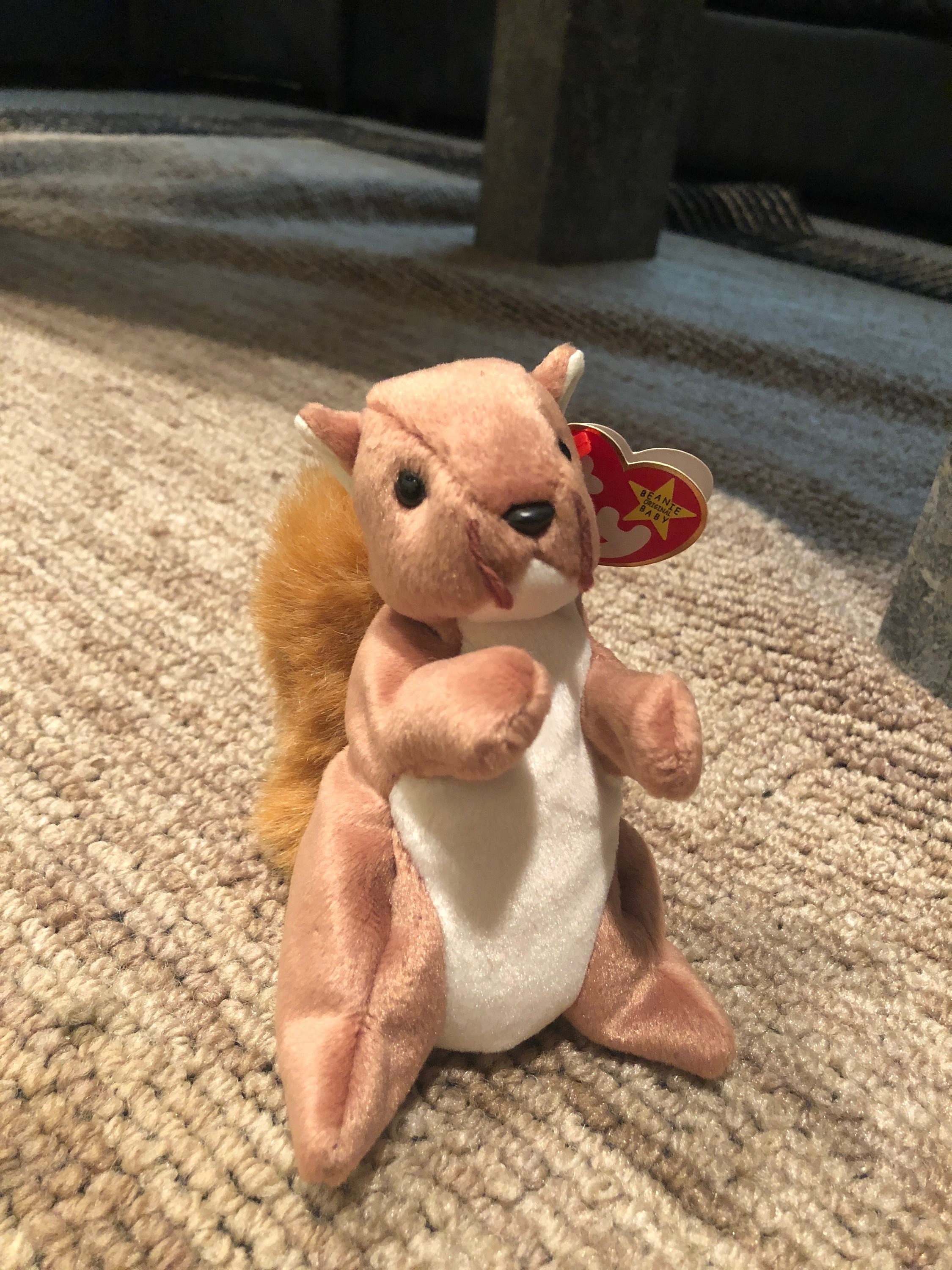 Ty Beanie Baby / Babies Nuts the Squirrel Retired Vintage Etsy