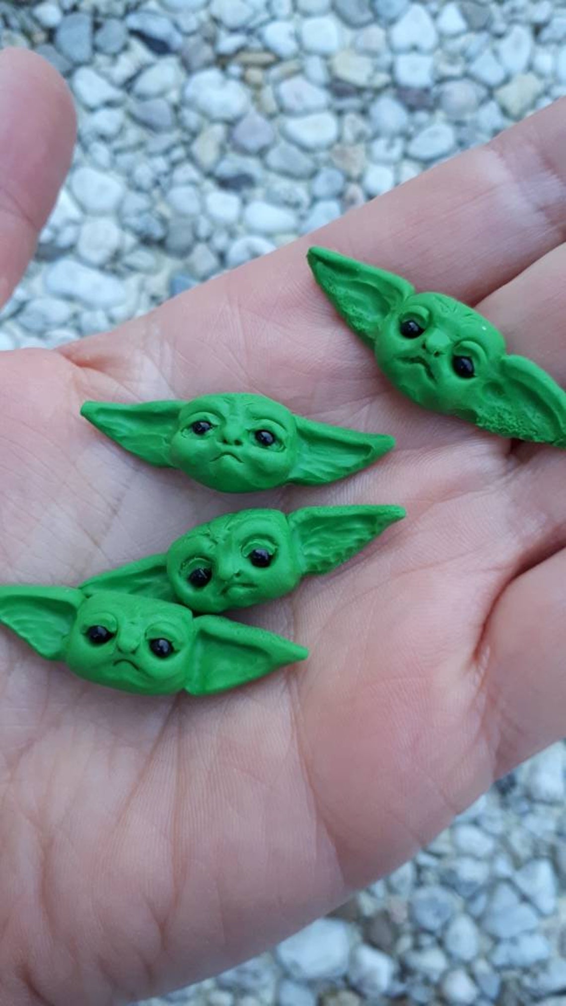 Baby Yoda Face Handmade Statue Mandalorian Star Wars Art Etsy UK