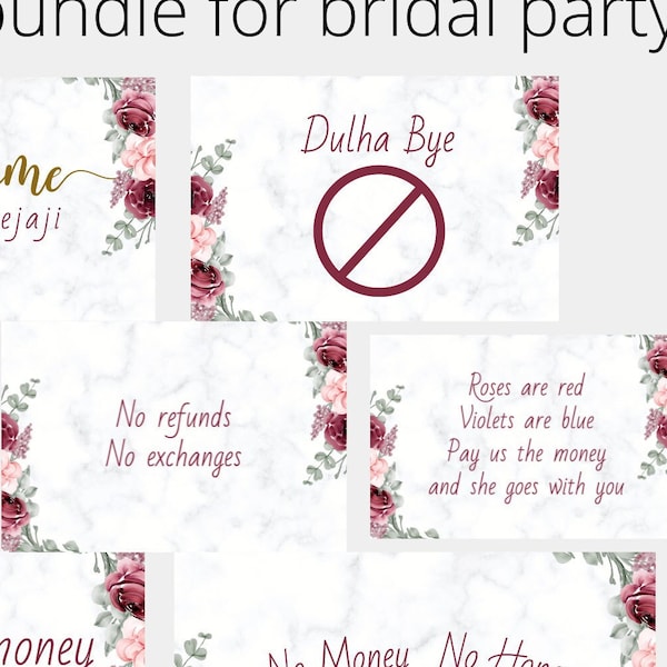 Doli Sign  |  Wedding gate sign | Dulha Entry Signs | Pay up Welcome Posters | Ribbon Ceremony | Printable Signs