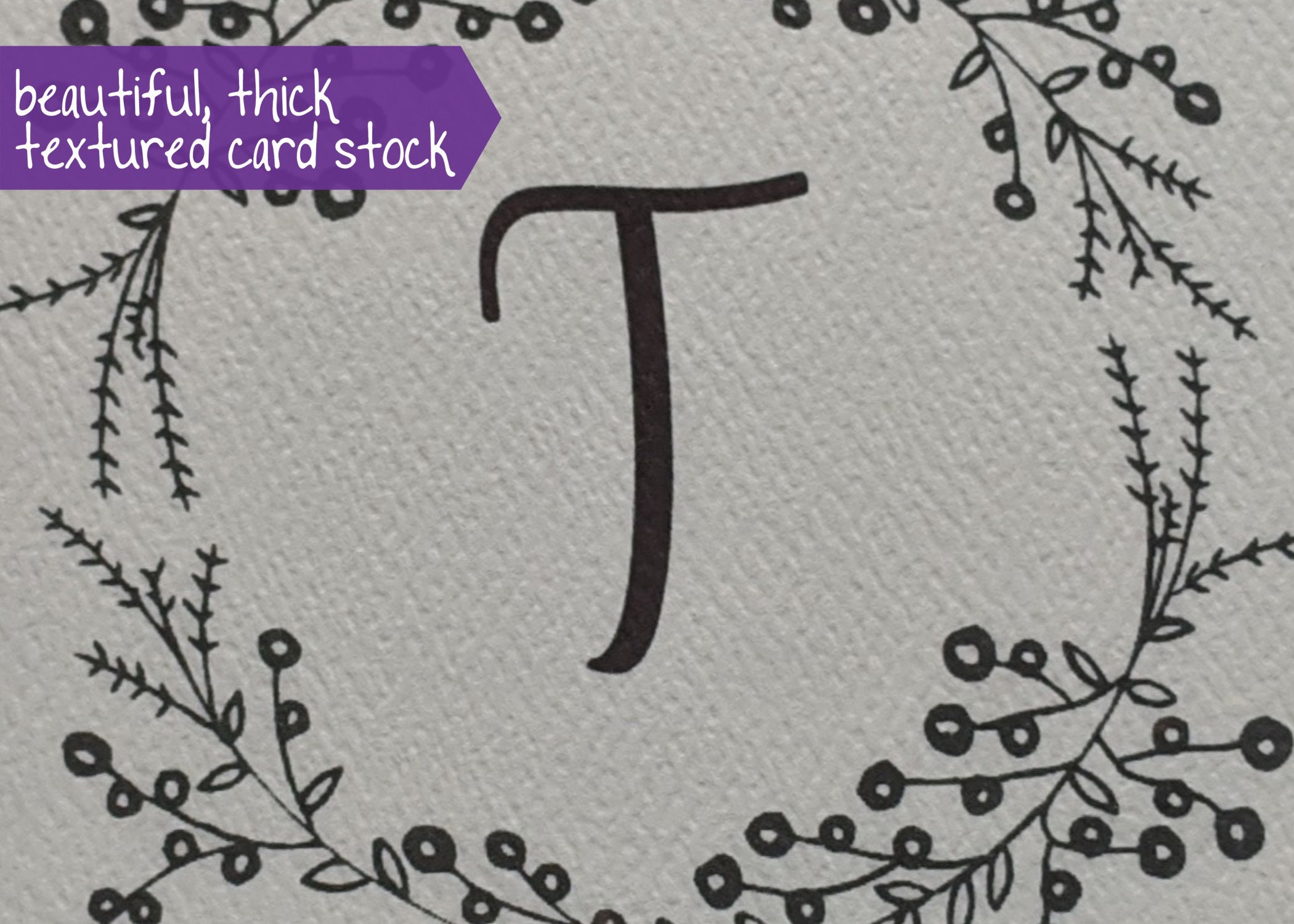 Initial Note Card Set Simple Monogram Card Set Simple Note Etsy