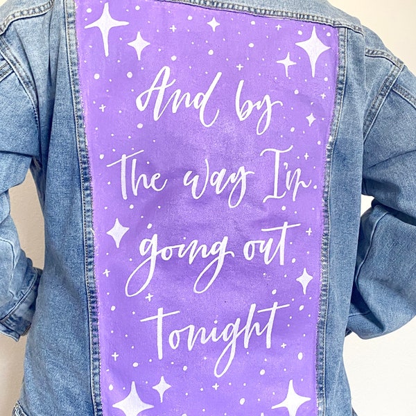 Painted Denim Jacket | Taylor Swift Lyric Denim Jacket | Denim Jacket for Concert | Concert Outfits | Beyonce Denim Jacket | Wedding