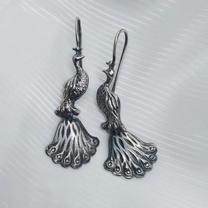 Zilveren oorbellen, zilver 925, handgemaakt, boho-stijl, Oekraïne gewicht 7,6 g