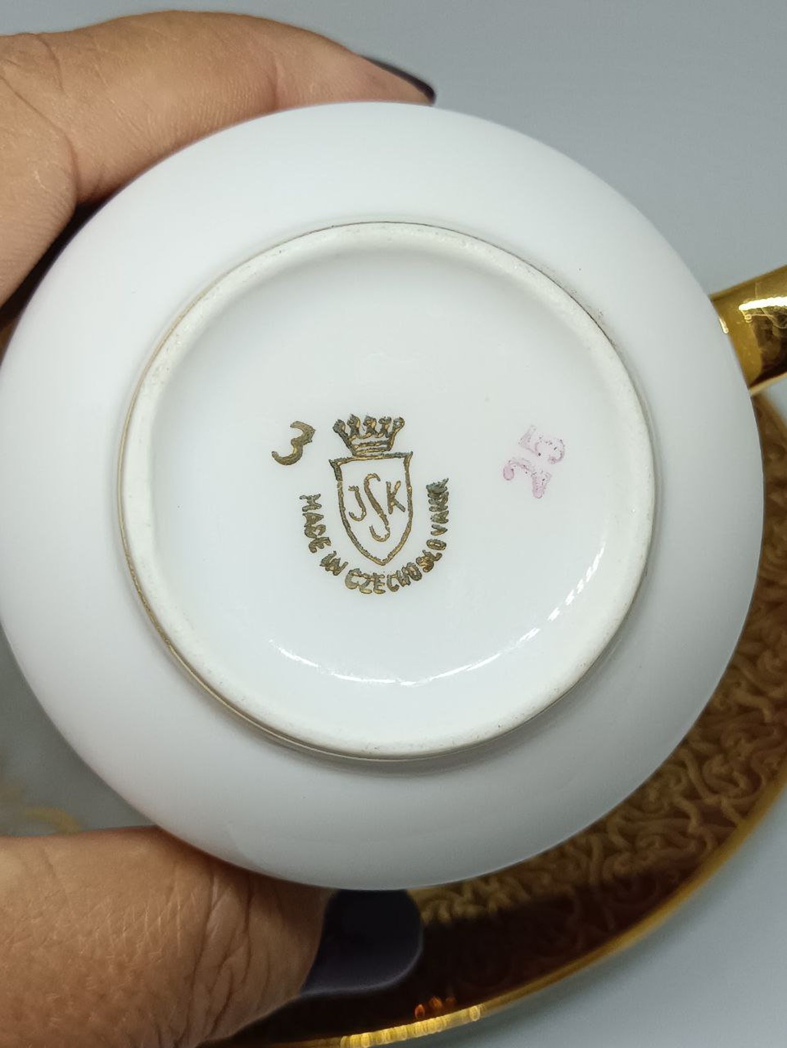 Vintage Coffee Cup and Saucer Coffee Set Porcelain Czechoslovakia - Etsy
