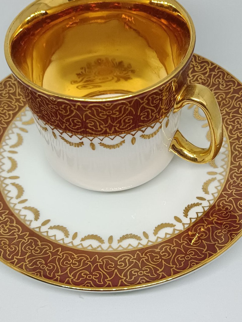 Vintage Coffee Cup and Saucer Coffee Set Porcelain Czechoslovakia - Etsy
