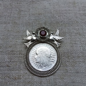 Dukach, Dukach Jadwiga, pendant, Ukrainian dukach, authentic, silver pendant weight 20.47 gr