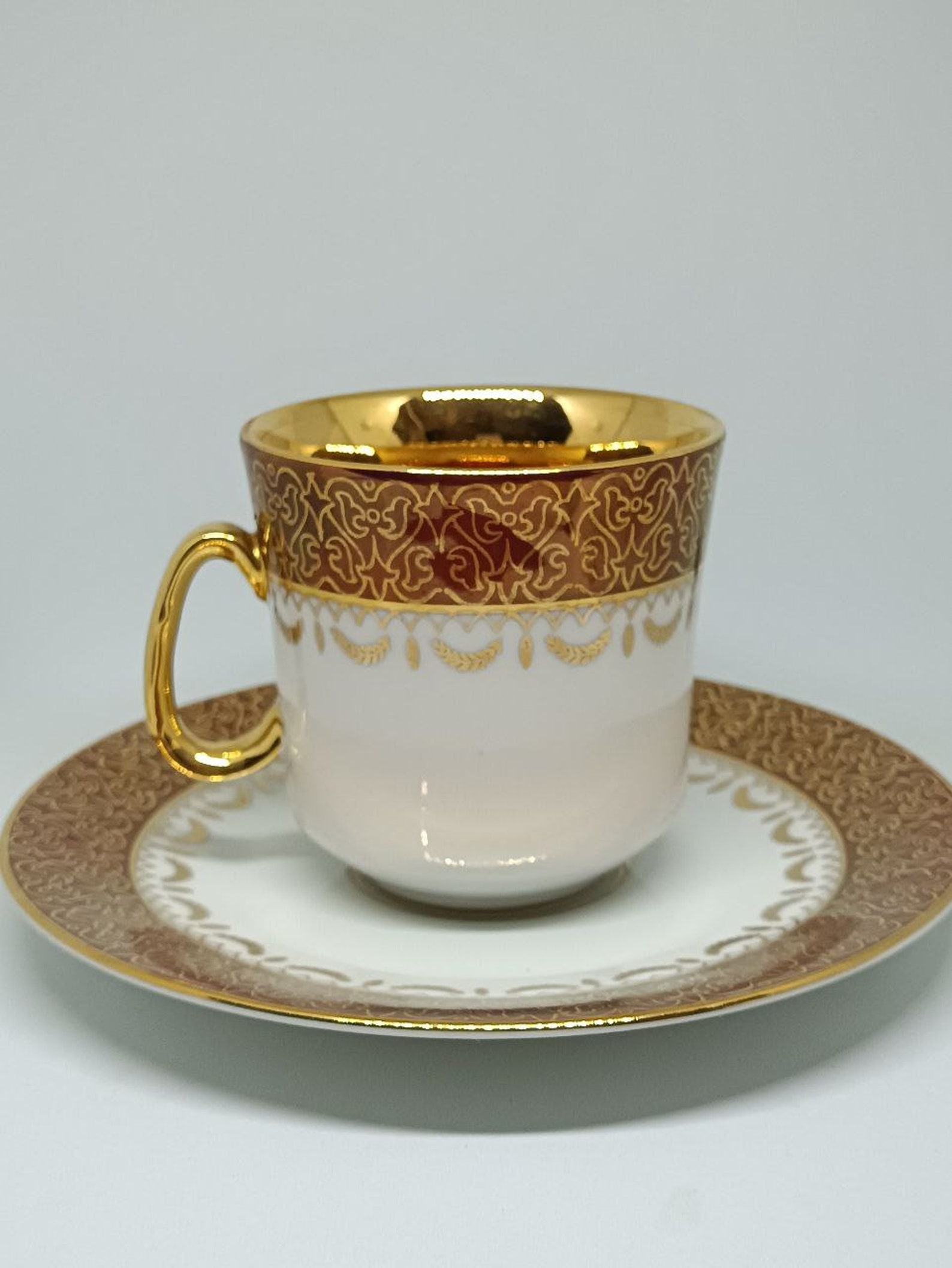 Vintage Coffee Cup and Saucer Coffee Set Porcelain Czechoslovakia - Etsy