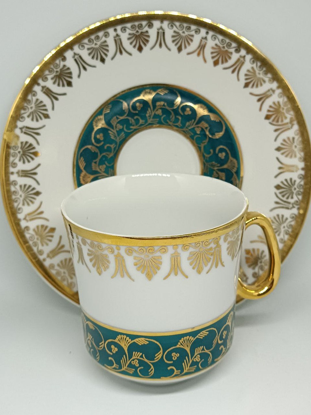 Vintage Coffee Cup and Saucer Coffee Set Porcelain Czechoslovakia - Etsy
